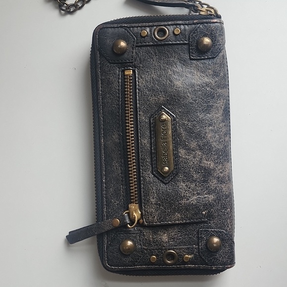 Vintage Y2K Isabella Fiore leather Wristlet Heart wallet - Picture 2 of 5